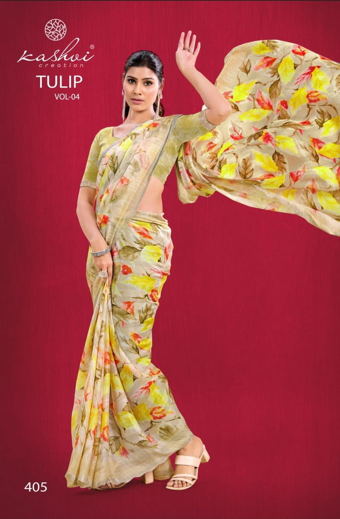 Tulip Vol 4 By Kashvi Rimzim Printed Daily Wear Wholesale Saree Wholesale Market